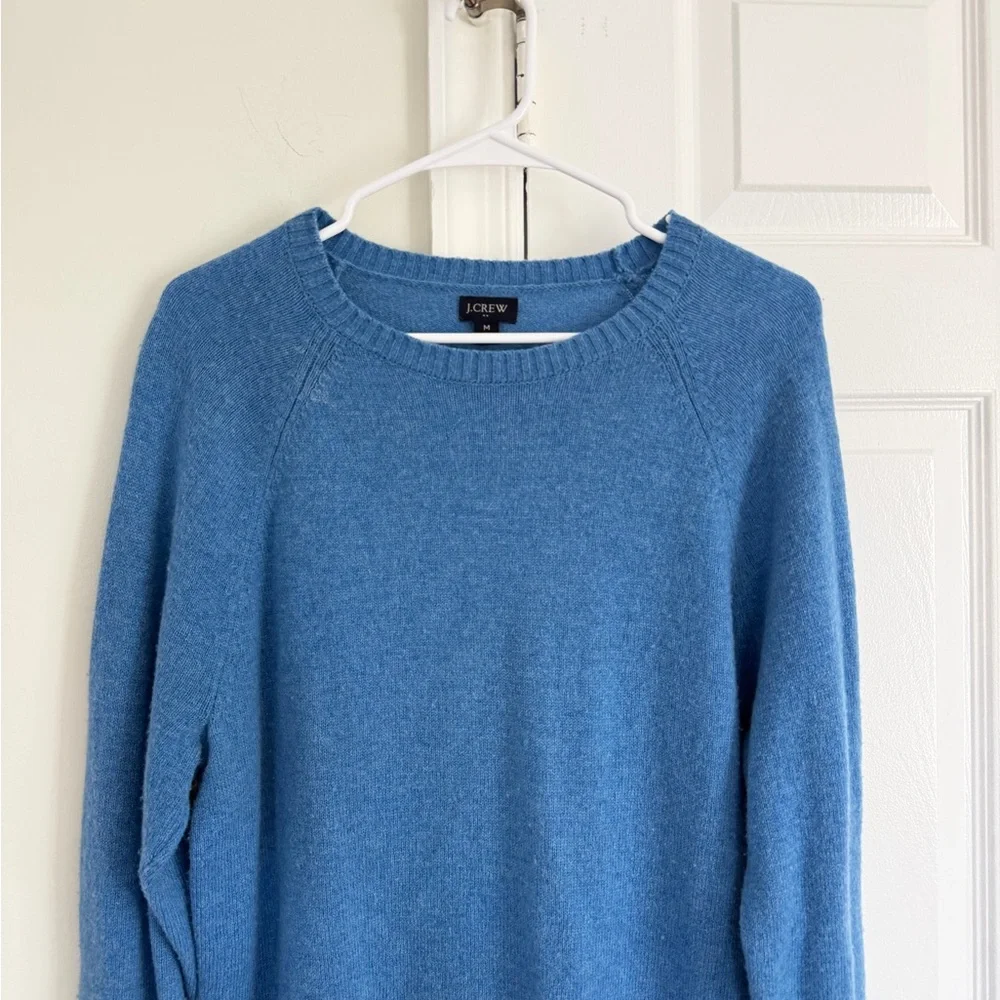 J. Crew Men’s Crewneck Sweater in Super-Soft Lambswool Blend Neptune Blue Medium